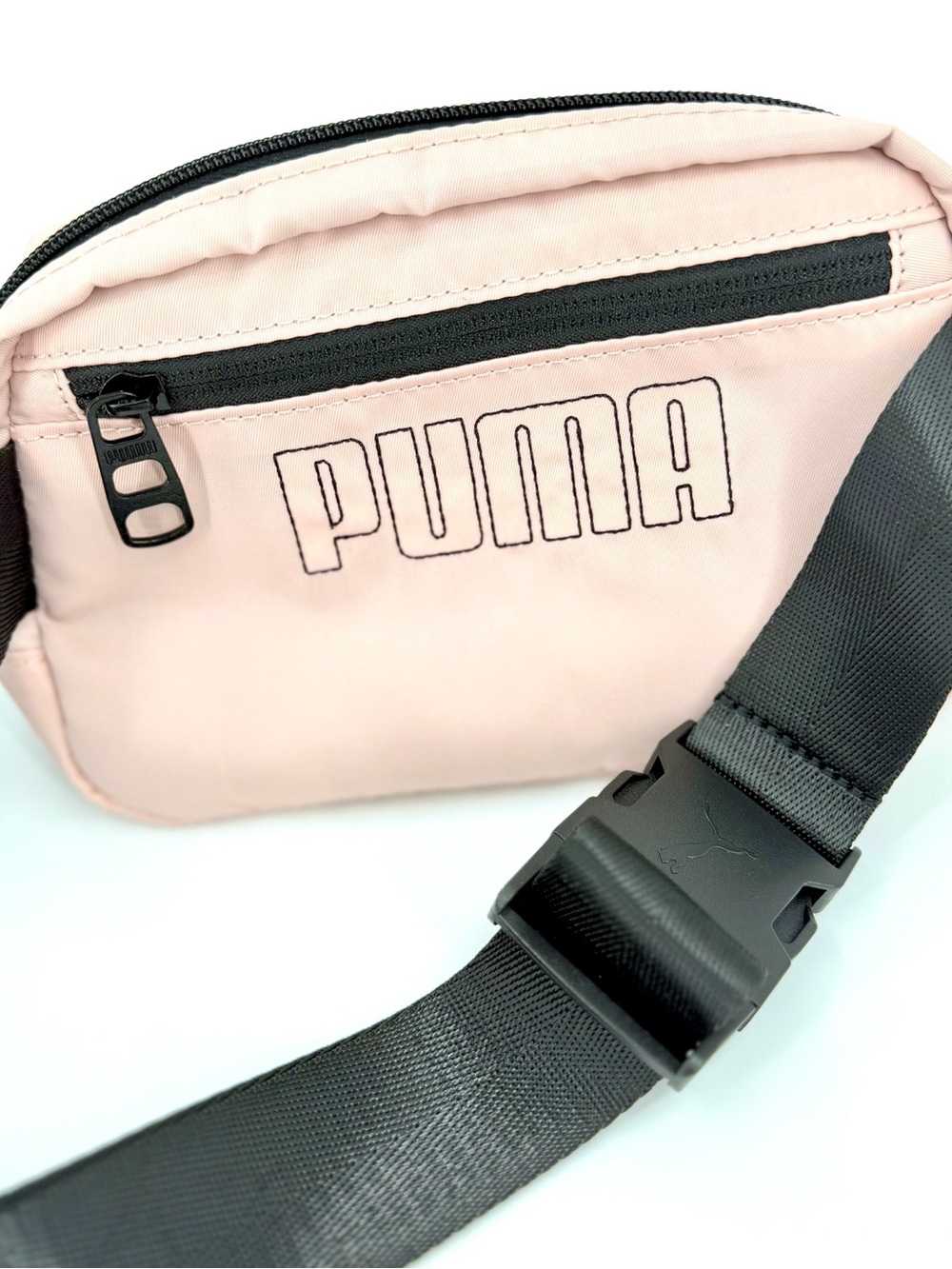 PUMA Pink Belt Bag Fanny Pack Crossbody Waist Bag Black
